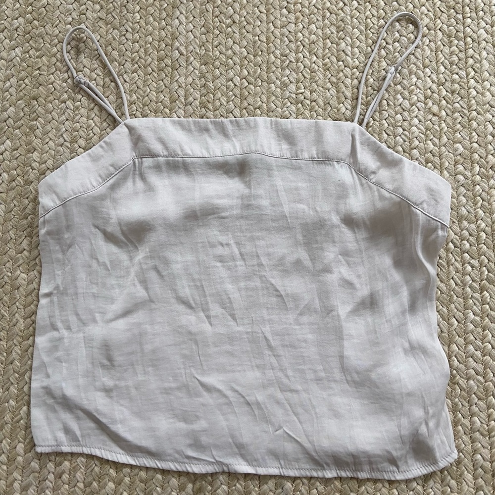 Urban Outfitters Cream Silk Tank Top